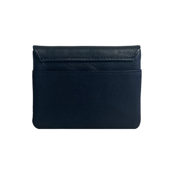 Belsac bl� pung i skind med overslag til kort og sedler