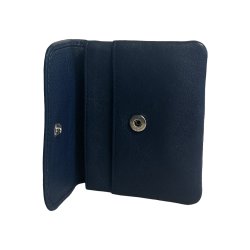 Belsac bl� pung i skind med overslag til kort og sedler