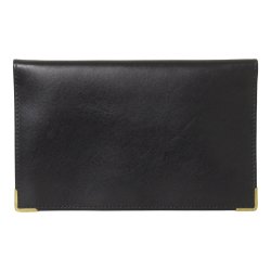 Belsac pung i sort l�der -�oprindeligt designet til checkh�fte