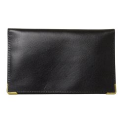 Belsac pung i sort l�der -�oprindeligt designet til checkh�fte