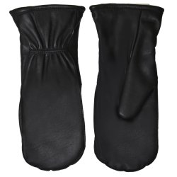 Belsac, sort skindluffe med fleecefor og elastik ved hndled