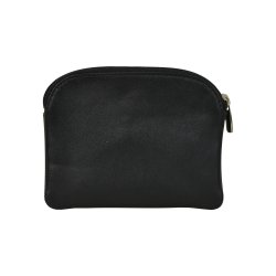 Belsac sort pung i skind med aftagelig kortholder i lys rosa skind