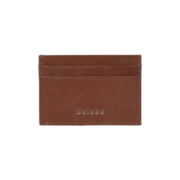 Belsac sort pung i skind med aftagelig kortholder i lys rosa skind