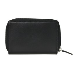 Belsac sort/rosa pung i skind med to rum separate rum til sedler, mnter, kort. Inkl. ls kortholder