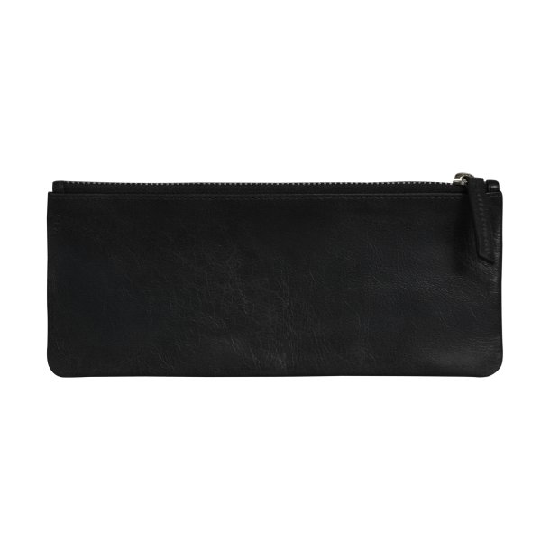 Belsac sort makeup pung/penalhus i skind med lynls 