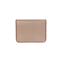 Belsac lys rosa mntpung i skind med lynlsrum, to rum og lukket med overslag