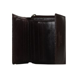 Belsac pung i brun til mnter, sedler og kort