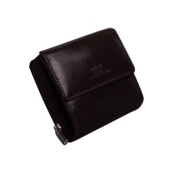 Belsac pung i brun til mnter, sedler og kort