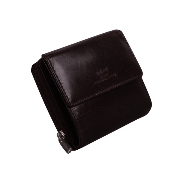 Belsac pung i brun til mnter, sedler og kort