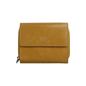 Belsac gul pung i skind til m�nter, sedler og kort