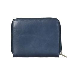 Belsac pung i lys bl� til m�nter, sedler og kort