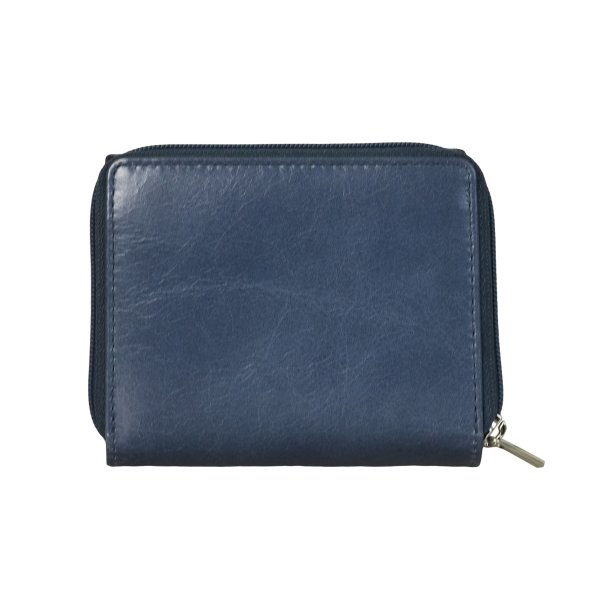 Belsac pung i lys bl� til m�nter, sedler og kort