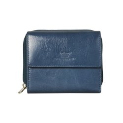 Belsac pung i lys bl� til m�nter, sedler og kort