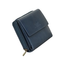 Belsac pung i lys bl� til m�nter, sedler og kort