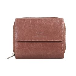 Belsac rosa pung i skind til mnter, sedler og kort