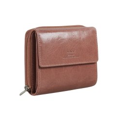 Belsac rosa pung i skind til mnter, sedler og kort