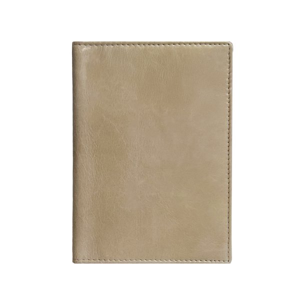 Belsac, beige pascover i skind med ekstra plads til kort