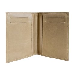 Belsac, beige pascover i skind med ekstra plads til kort