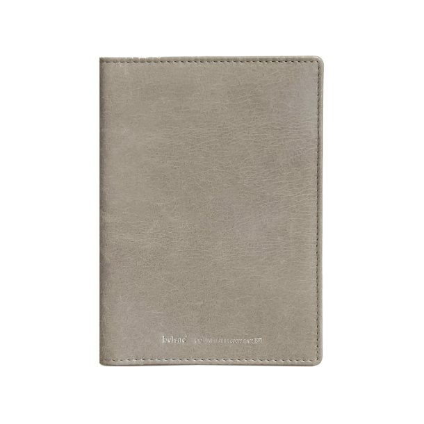Belsac, lysegrt pascover i skind med ekstra plads til kort