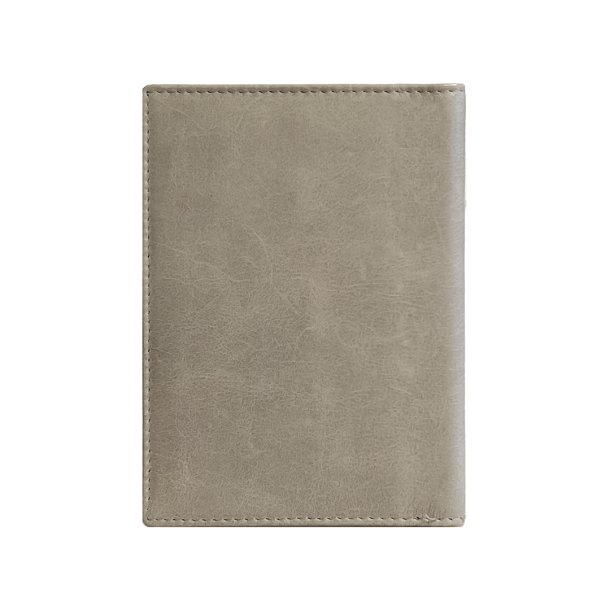 Belsac, lysegrt pascover i skind med ekstra plads til kort