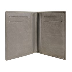 Belsac, lysegrt pascover i skind med ekstra plads til kort