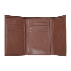 Belsac trefljet rosa pung i skind til mnter, sedler og kort