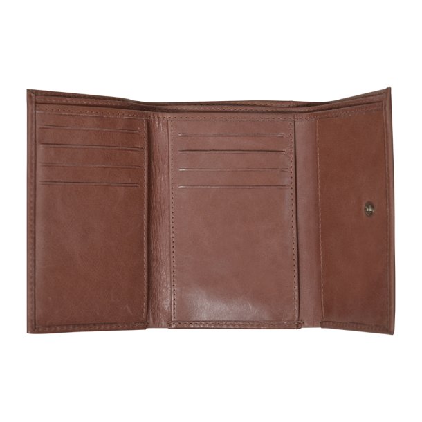 Belsac trefljet rosa pung i skind til mnter, sedler og kort