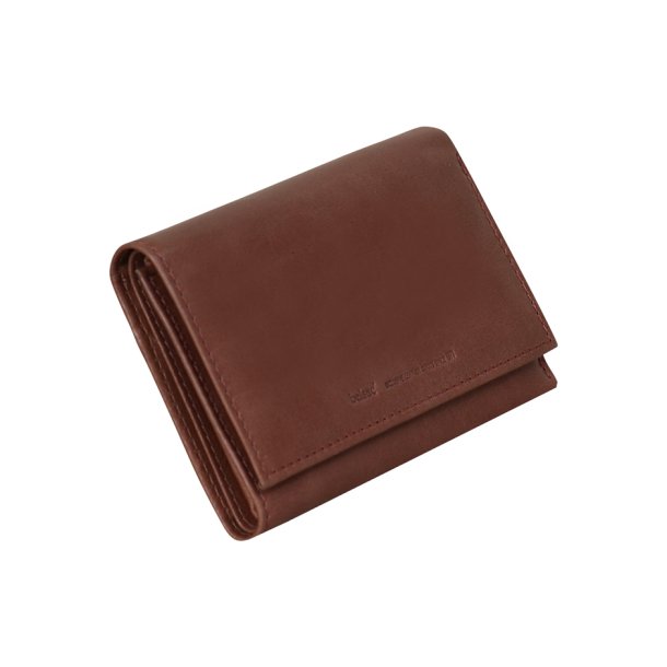 Belsac trefljet rosa pung i skind til mnter, sedler og kort