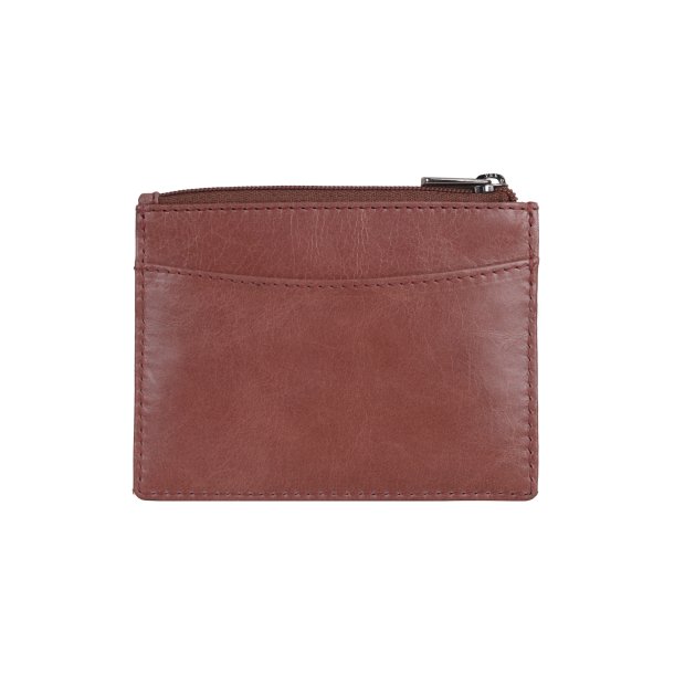 Belsac rosa mntpung i skind med aftagelig kreditkortholder 