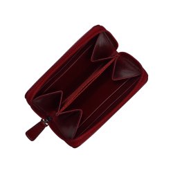 Belsac mntpung i mrk rd i glat skind med lynls