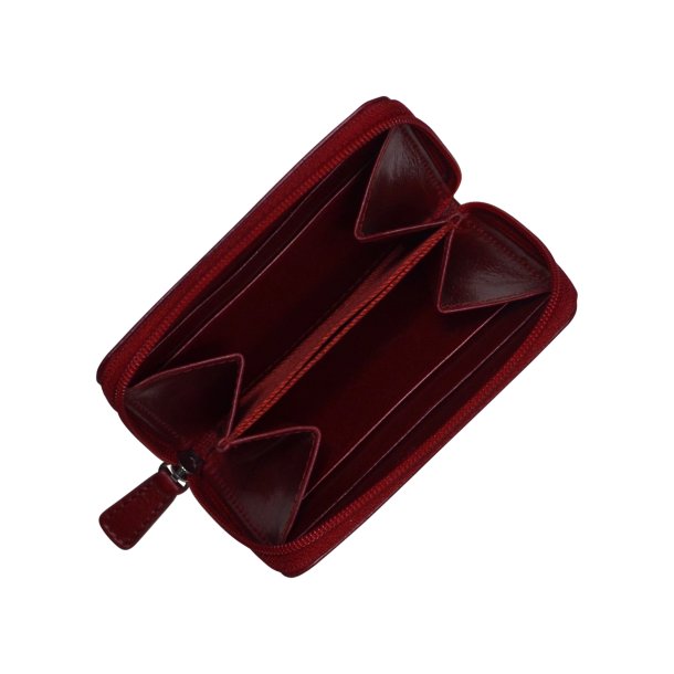 Belsac mntpung i mrk rd i glat skind med lynls