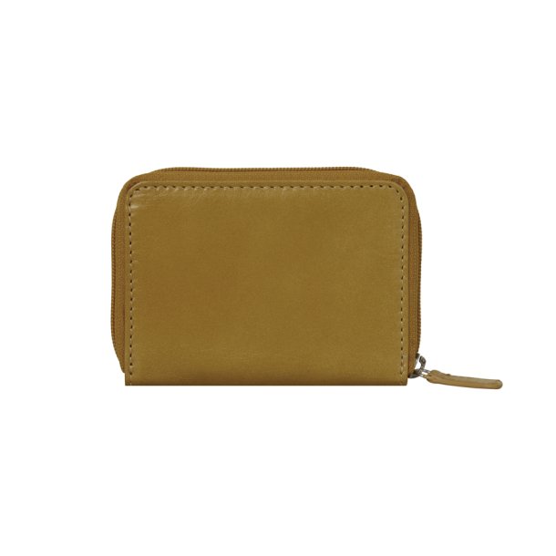 Belsac pung i gul glat skind med lynls