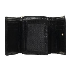 Belsac trefljet sort pung i skind til mnter, kort og sedler