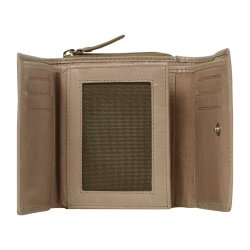 Belsac trefljet lys rosa pung i skind til mnter, kort og sedler