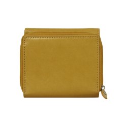 Belsac trefljet gul pung i skind til mnter, kort og sedler