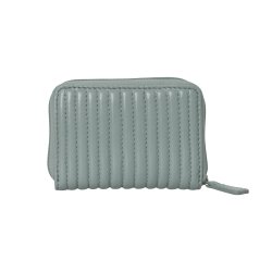 Belsac lys blå møntpung i skind med tuber og lynlås