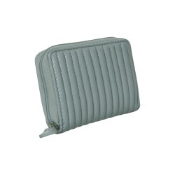 Belsac lys blå møntpung i skind med tuber og lynlås