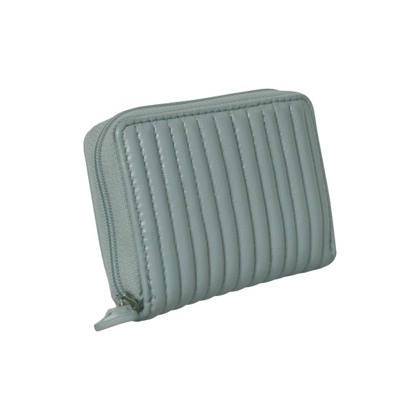 Belsac lys blå møntpung i skind med tuber og lynlås