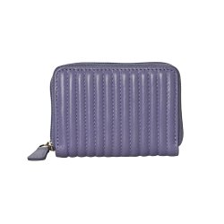 Belsac lys lilla møntpung i skind med tuber og lynlås