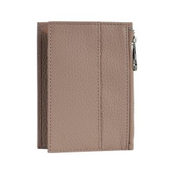 Belsac lys rosa pascover i skind med lynlsrum til mnter, samt plads til sedler og kort