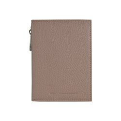 Belsac lys rosa pascover i skind med lynlsrum til mnter, samt plads til sedler og kort