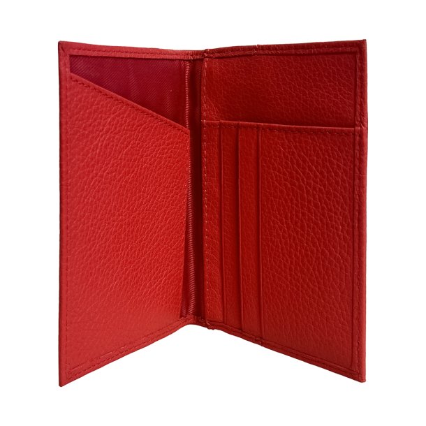 Belsac lipstick pascover i skind med lynlsrum til mnter, samt plads til sedler og kort