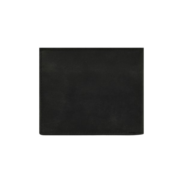 Belsac sort trefljet herrepung i mat skind med plads til mange kort, sedler og mnter