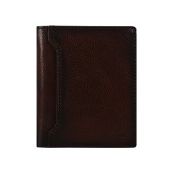 Belsac brun tofljet herrepung i skind med plads til et kort p forsiden. H:12cm x B: 10cm