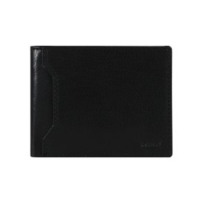 Belsac sort herrepung i skind med plads til m�nter og kort samt kortlomme p� forside