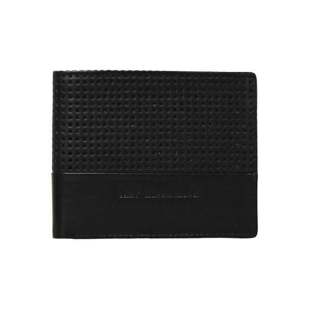 Belsac sort tofljet herrepung i skind med plads til kort, mnter og sedler