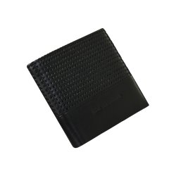 Belsac sort tofløjet herrepung i skind med plads til kort, mønter og sedler