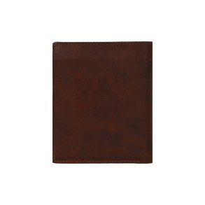 Belsac brun tofl�jet herrepung i skind med plads til b�de m�nter, kort og sedler