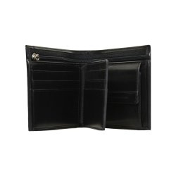 Belsac sort tofljet herrepung i skind med plads til kort, mnter og lynlsrum til sedler