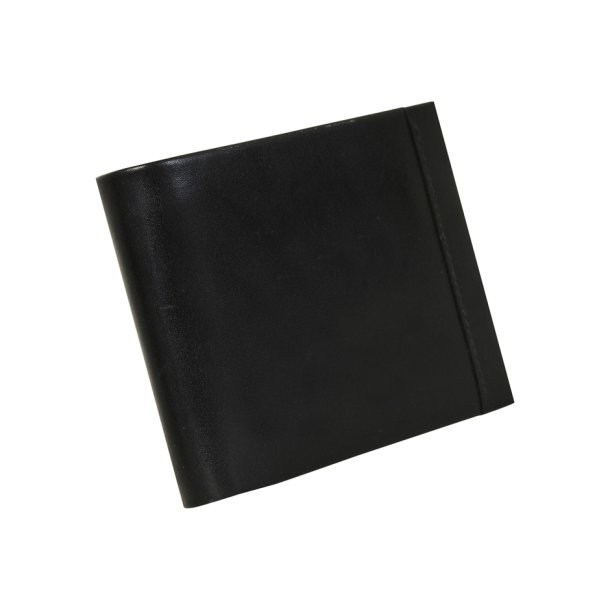 Belsac sort tofljet herrepung i skind med plads til kort, mnter og lynlsrum til sedler